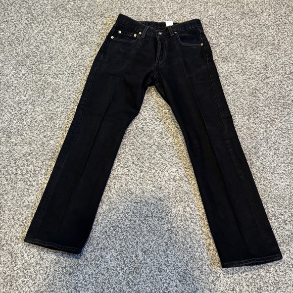 Levi's Other - Levis 501 Jeans Mens 30x30 (Fit 28x29 Black Button Fly Straight Leg 5 Pocket VTG